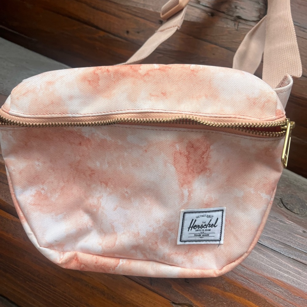 Herschel Supply Company Peach & White Tie-Dye crossbody/ Fanny pack / hip belt - Picture 1 of 4